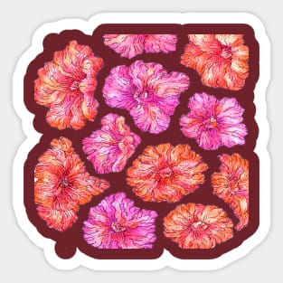 crumpled petals Sticker